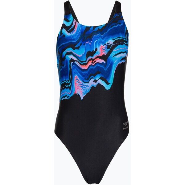 Strój pływacki jednoczęściowy damski Speedo Placement Printed Leaderback canyon ombre/black