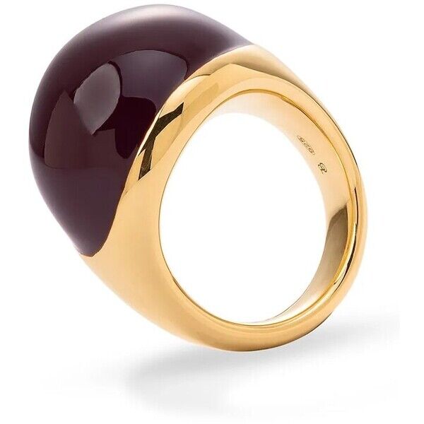 BERRIES pierścionek damski srebrny pozłacany emaliowany Viva Burgundy XL Ring  PVWW13