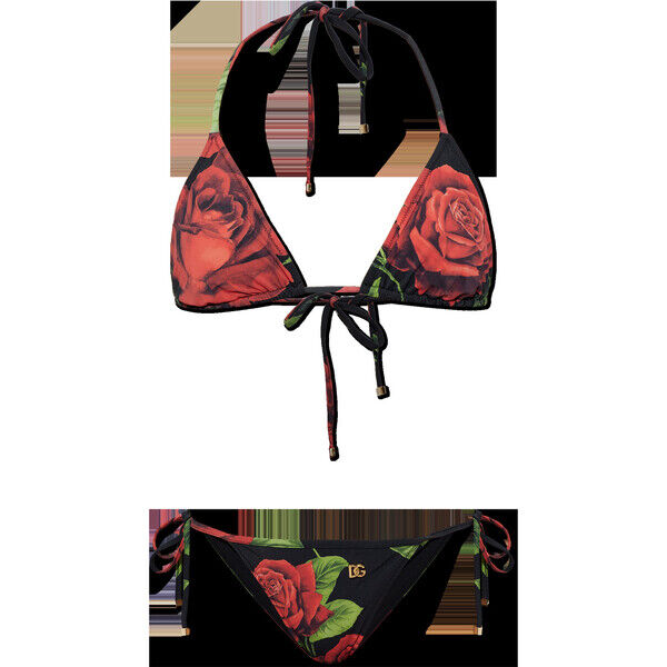 Dolce & Gabbana CZARNY Dwuczęściowy kostium kąpielowy