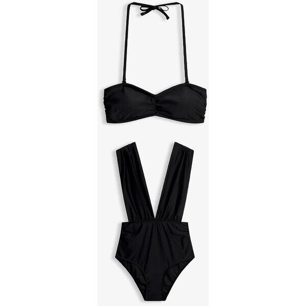 bonprix Kostium kąpielowy typu bandeau + górą bikini bandeau (2 części)