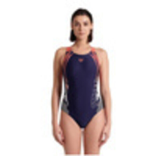 Strój kąpielowy damski Arena Women's Gleam V Back Navy Calypso Coral 007201700