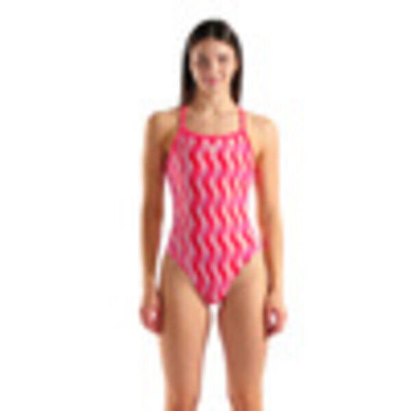 Strój kąpielowy damski Arena Women's Pipple Print Swimsuit Challenge Multi Pink Shocking Pink 010170990