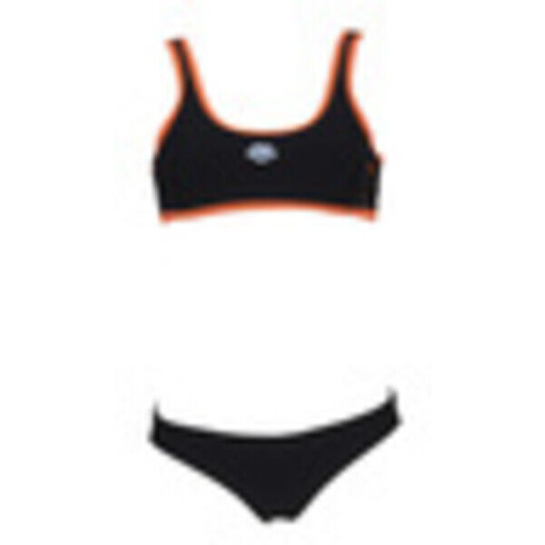 Strój kąpielowy damski Arena Women's Team Stripe Top Two Pieces Black Floreale 004155583