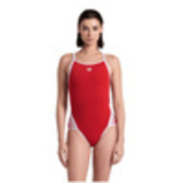 Strój kąpielowy damski Arena Women Team Icons Superfly Solid Red White 005036401