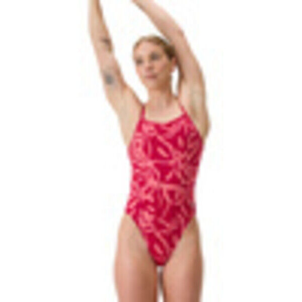 Strój kąpielowy jednoczęściowy damski na basen Speedo V-back 2.0 Red 8-00477518770