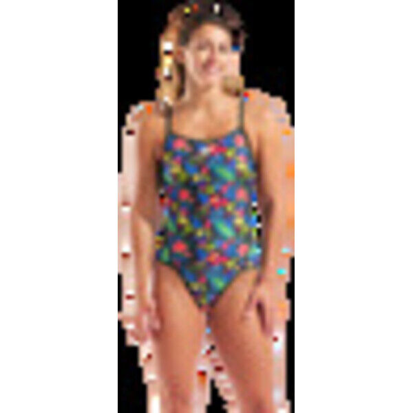 Strój kąpielowy damski Arena Women's Picture Swimsuit Super Fly Back Dark Sage Multi 010716650