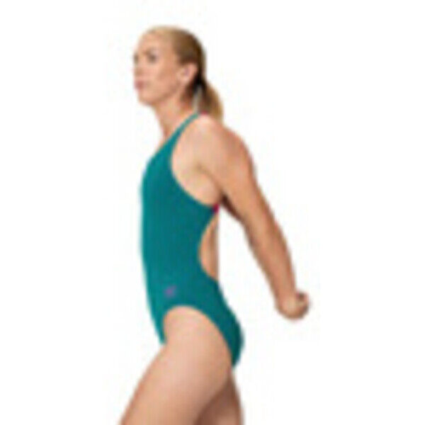 Strój kąpielowy jednoczęściowy damski Speedo Solid Powerback Green 8-A000073006