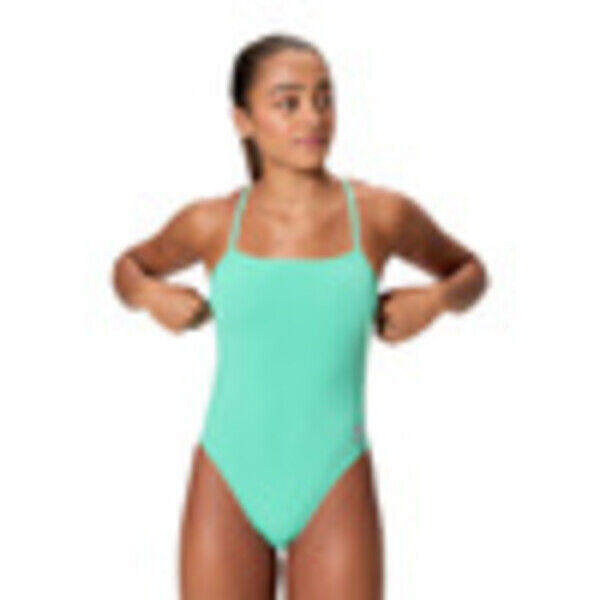 Strój kąpielowy jednoczęściowy damski Speedo Solid V-Back 2.0 Green 8-004773003