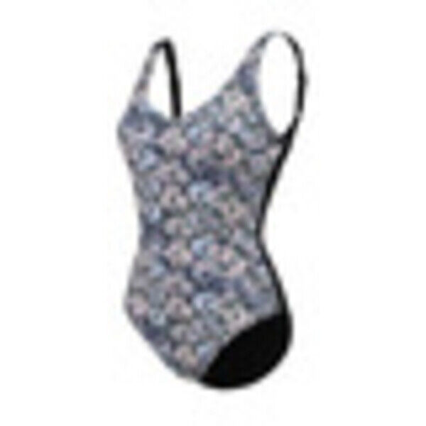 Strój kąpielowy damski Arena Women's Bodylift Chiara Wing Back Black Turquoise Multi 006611550