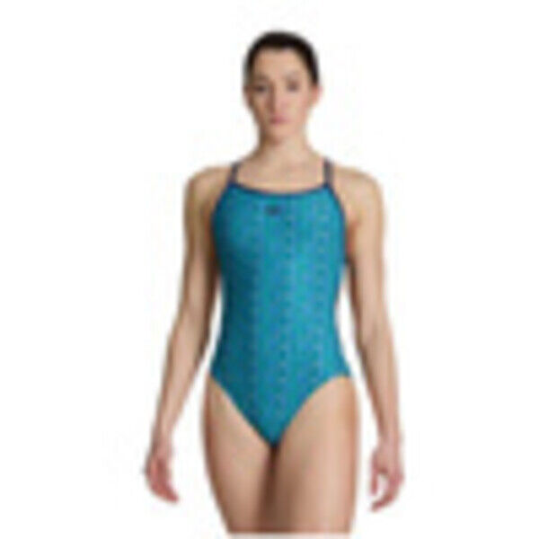 Strój kąpielowy damski Arena Women's Starfish Swimsuit Lace Back Navy Tueruoise Multi 006637708