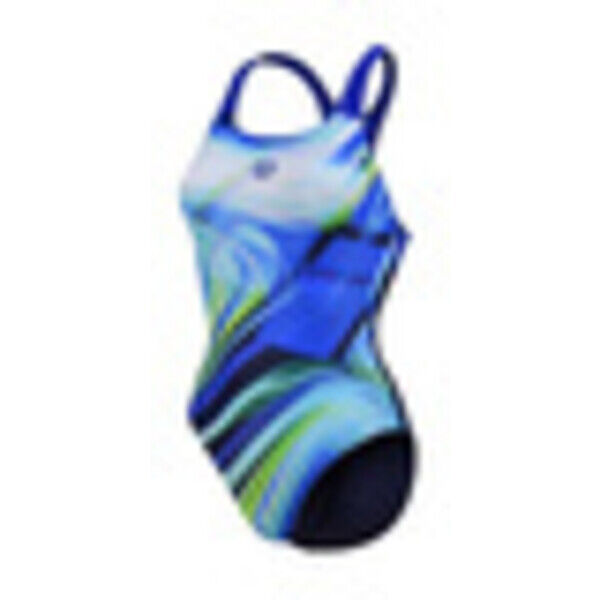 Strój kąpielowy damski Arena Women's Visual Waves Swim Pro Back Navy Neon Blue 006646760
