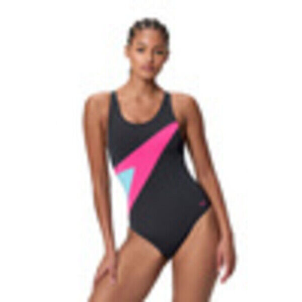 Strój kąpielowy jednoczęściowy damski Speedo Hyperboom Butterfly Black Pink 8-A000103003