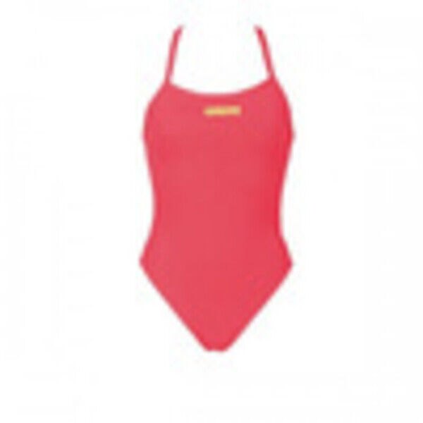 Strój kąpielowy damski jednoczęściowy na basen Arena Woman's Solid Light Tech High Fluo Red Soft Green 2A2434/76