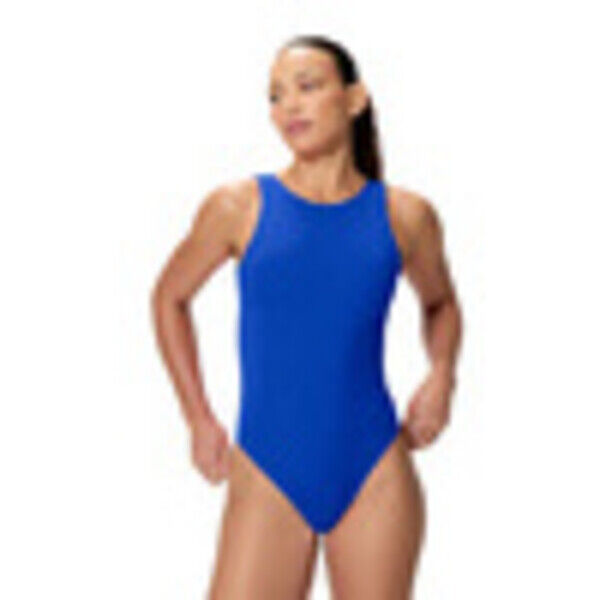 Strój kąpielowy jednoczęściowy damski Speedo Solid High Neck Blue 8-A000143003