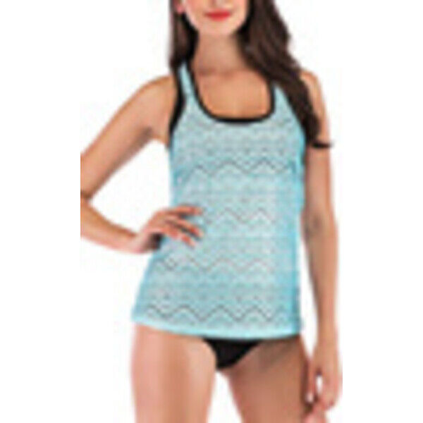 aqua-sport.net Strój kąpielowy dwuczęściowy damski plażowy tankini Laorchid Rainbow Blue AM1693