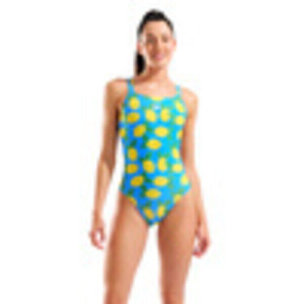 Strój kąpielowy damski Arena Women's Lemons Swimsuit Lace Plus Back Turquoise Multi Multi Turquoise 010704858