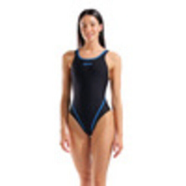 Strój kąpielowy damski Arena Women's Solid Swimsuit Tech Back Black Blue Cosmo 010257565