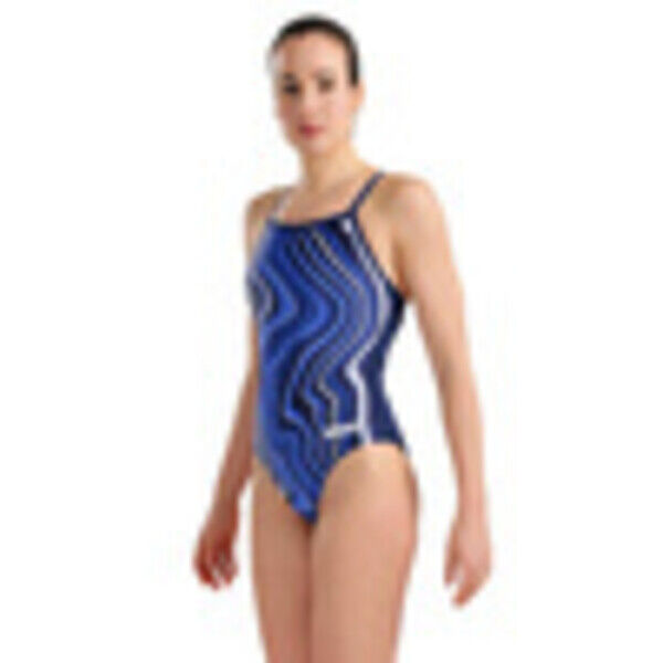 Strój kąpielowy damski treningowy jednoczęściowy Arena Lightdrop Navy 005563770