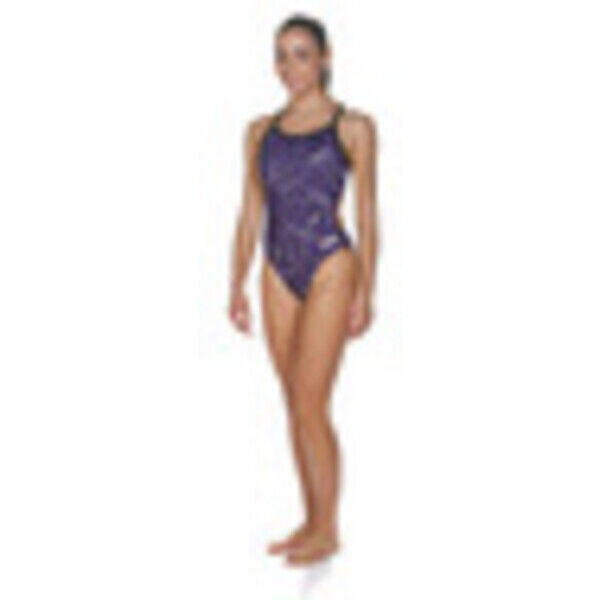 Strój kąpielowy damski kostium jednoczęściowy Arena Water Challenge Back Purple 001380905