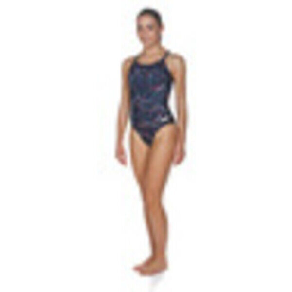 Strój kąpielowy damski kostium jednoczęściowy Arena Water Light Drop Navy 001381704