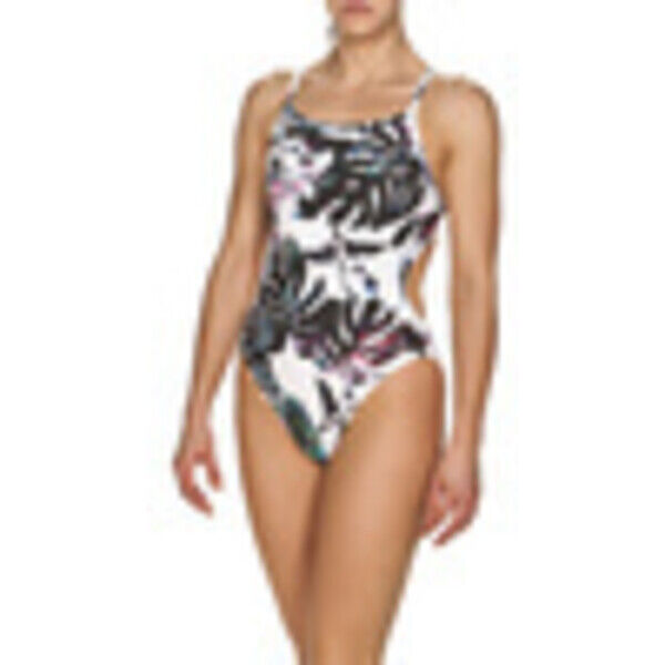 Strój kąpielowy damski jednoczęściowy treningowy basen Arena Tropical Flowers 001904102