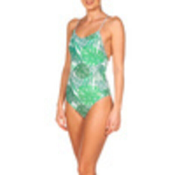 Strój kąpielowy damski jednoczęściowy treningowy Arena Twist Back Green 001675600