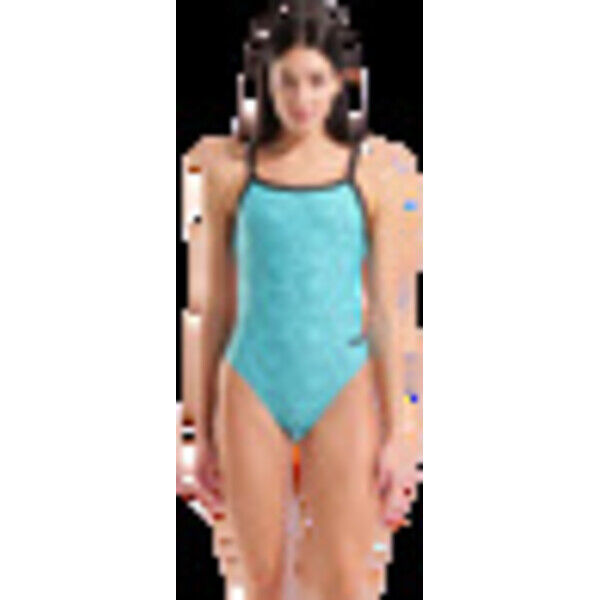 Strój kąpielowy damski na basen Arena Allover Swimsuit Challenge Back Water Multi Black 011886850