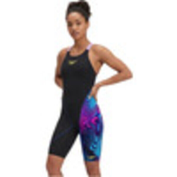 Strój startowy pływacki damski Speedo LZR Ignite Black Purple 8-13437002