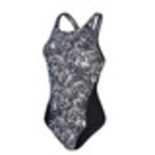Strój Pływacki Jednoczęściowy Damski Speedo Alov Digi Shark Grey/White 8-00317515208