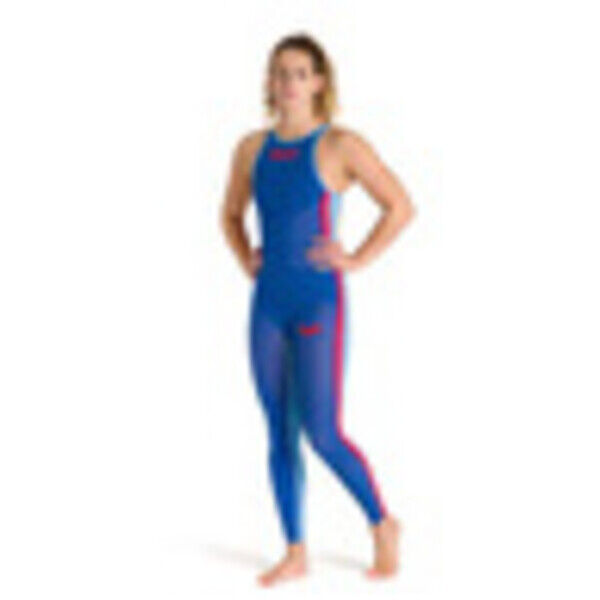 Strój startowy damski Arena Women's Powerskin R-Evo Ow Fbll Open Back Ocean Blue 25108730