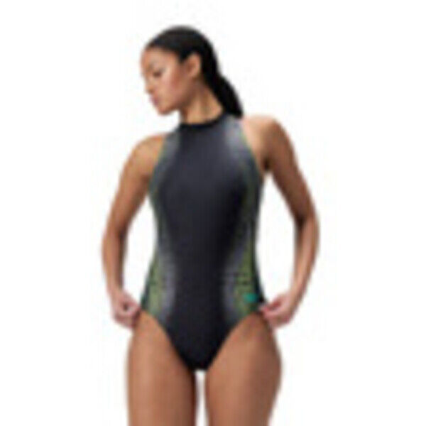 Strój kąpielowy jednoczęściowy damski na basen Speedo Hydrasuit Black Green 8-1244516569