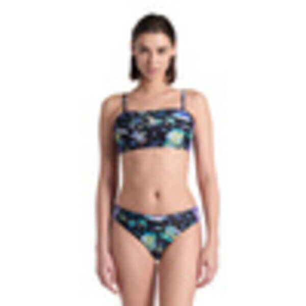 Strój kąpielowy damski Arena Women's Fun Planet Bikini Bandeau Black Multi 007062550