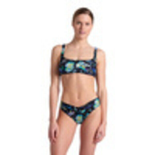 Strój kąpielowy damski Arena Women's Fun Planet Bikini Bralette Black Multi 007064550