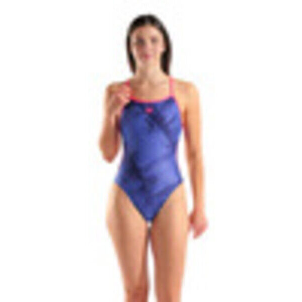 Strój kąpielowy damski Arena Wmen's Arch Swimsuit Lace Back Multi Blue Navy Shocking Pink 010164779