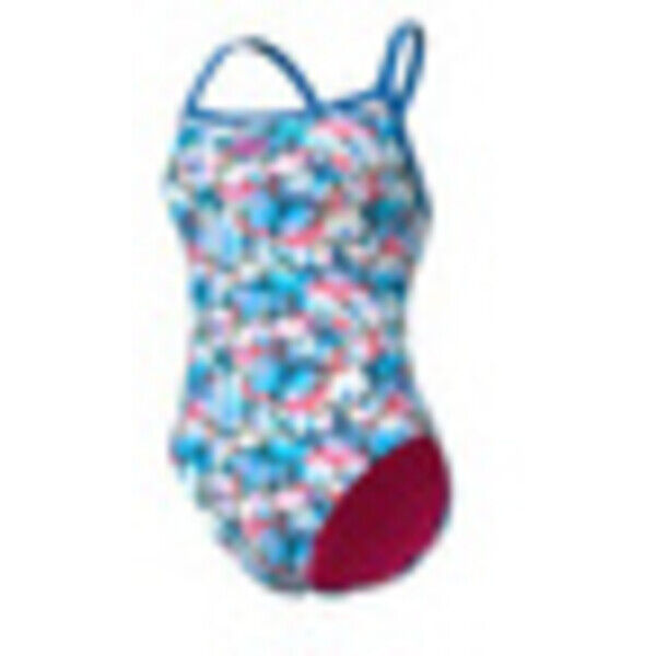 Strój kąpielowy damski Arena Women's Viola Camo Challenge Back Blue River White 007222810