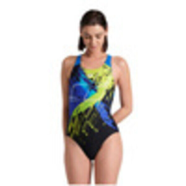 Strój kąpielowy damski Arena Women's Funny Spot V Back Black Multi Blue 007199550