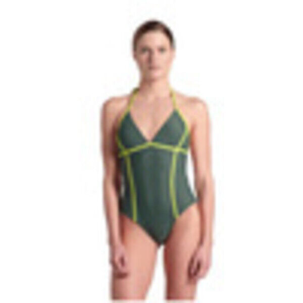 Strój kąpielowy damski Arena Women's Pro_File Tie Back Sage Soft Green 007043660