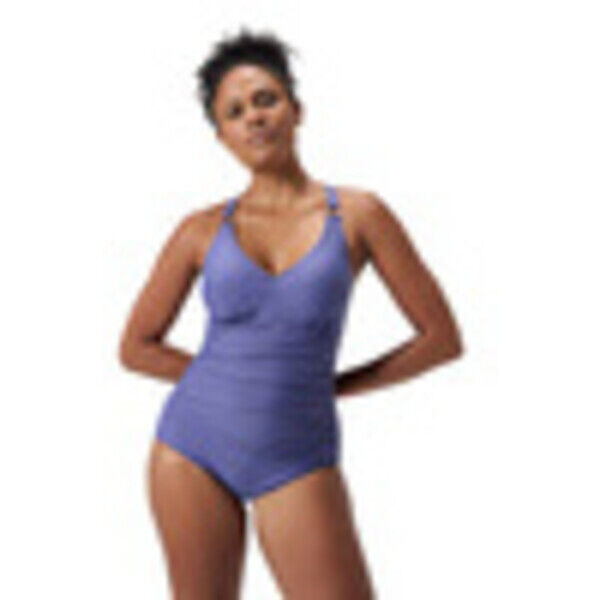 Strój kąpielowy jednoczęściowy damski na basen Speedo Shaping V Neck Purple 8-00370417921