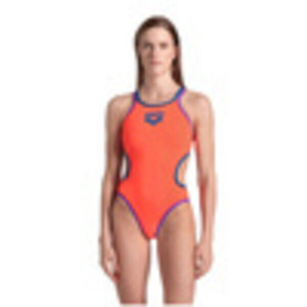 Strój kąpielowy damski treningowy Arena Women's One Double Cross Back One Piece Coral Purple 004732998