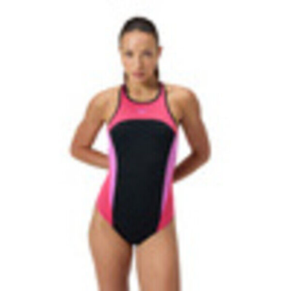 Strój kąpielowy na basen damski Speedo High Neck Splice Cross Back Pink 8-00425018431