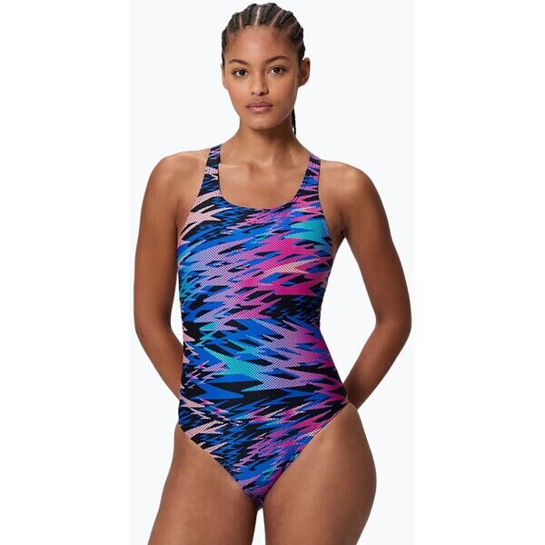 Strój pływacki jednoczęściowy damski Speedo Hyperboom Print Medalist anthracite