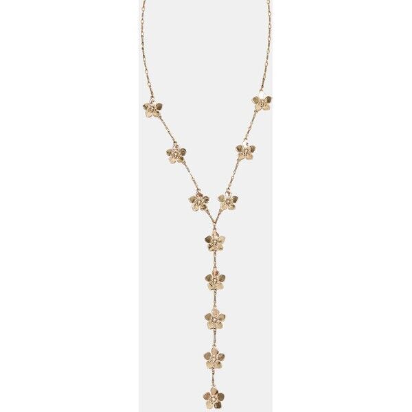 Stradivarius Naszyjnik lariat z mini kwiatkiem 03002204-300