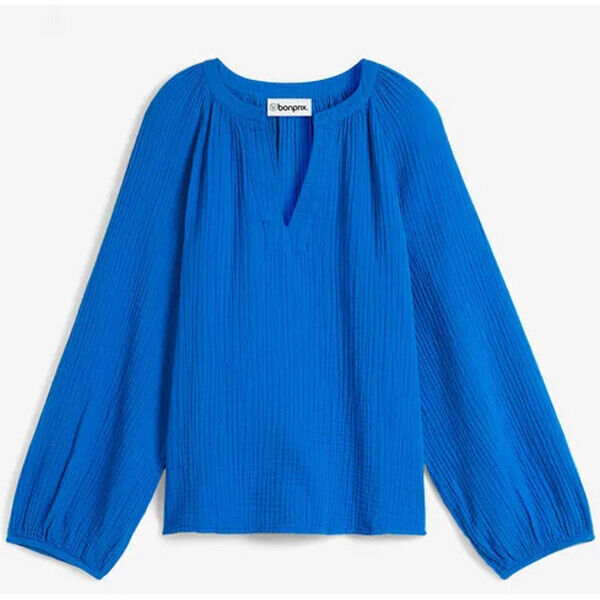 bonprix Bluzka oversize z przewiewnego muślinu z czystej bawełny 2573708427-945892