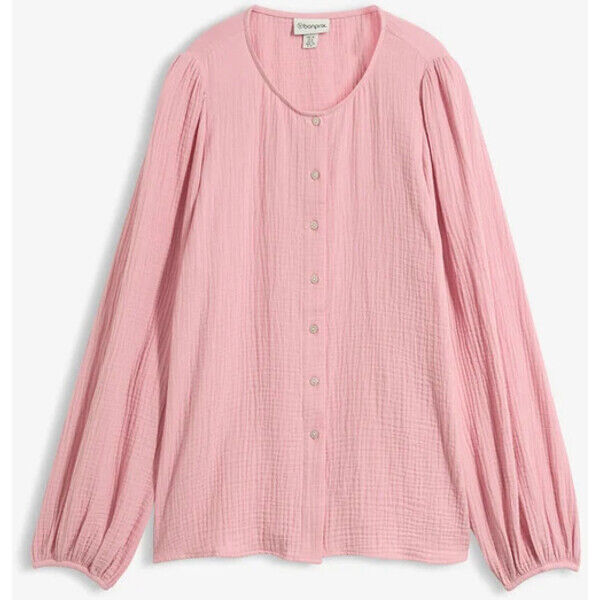 bonprix Bluzka oversize z przewiewnego muślinu z czystej bawełny 3932833055-921694