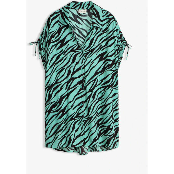 bonprix Bluzka plażowa oversize z marszczonej tkaniny 3875420327-915558