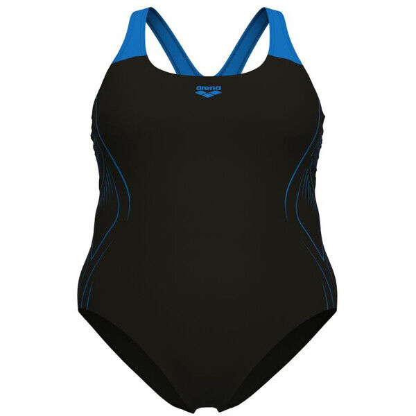 Strój kąpielowy damski Arena Women's Reflecting One Piece Black Blue River 007335588