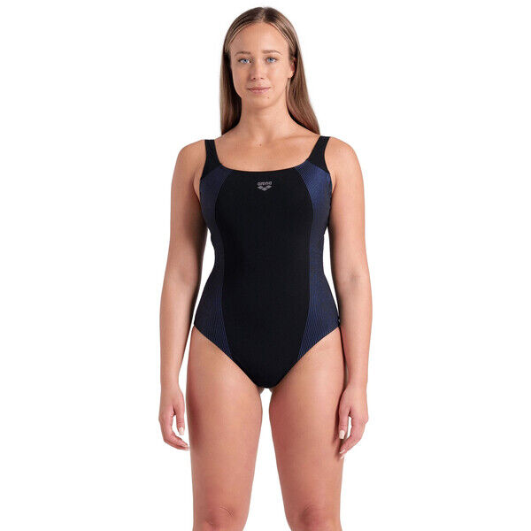 Strój kąpielowy damski modelujący sylwetkę na basen Arena Bodylift Black 008129500