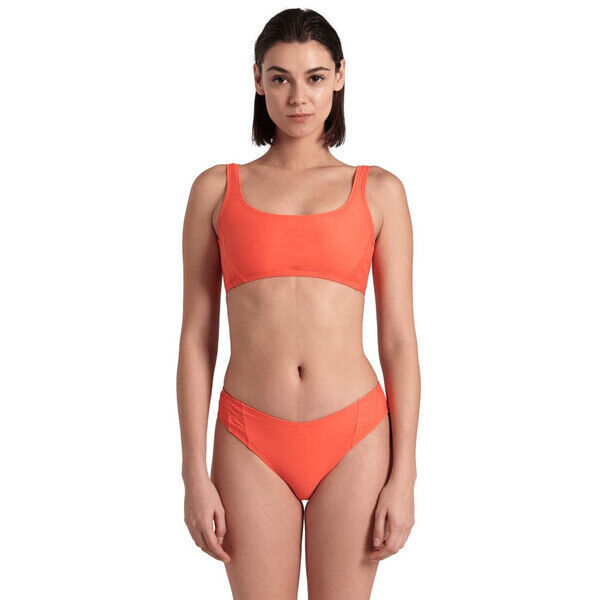 Strój kąpielowy damski Arena Women's Team Stripe Bikini Bralette Calypso Coral 007057900