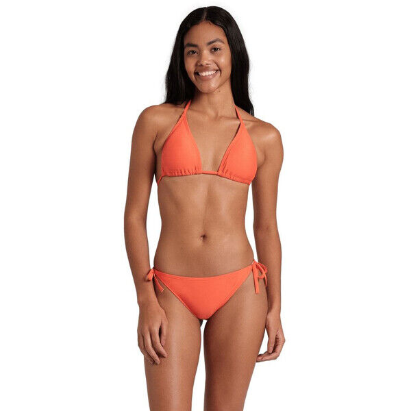 Strój kąpielowy damski Arena Women's Team Stripe String Bikini Calypso Coral 007125900
