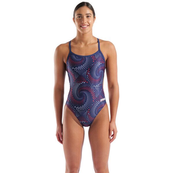 Strój kąpielowy damski na basen jednoczęściowy sportowy Arena Fireflow Navy Blue 010154417
